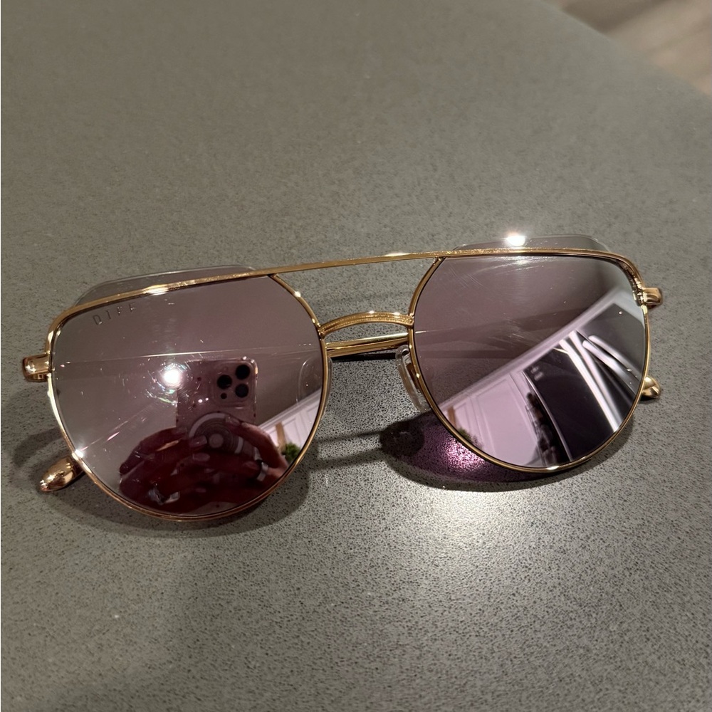 Diff eyewear women Gold Aviator Sunglasses